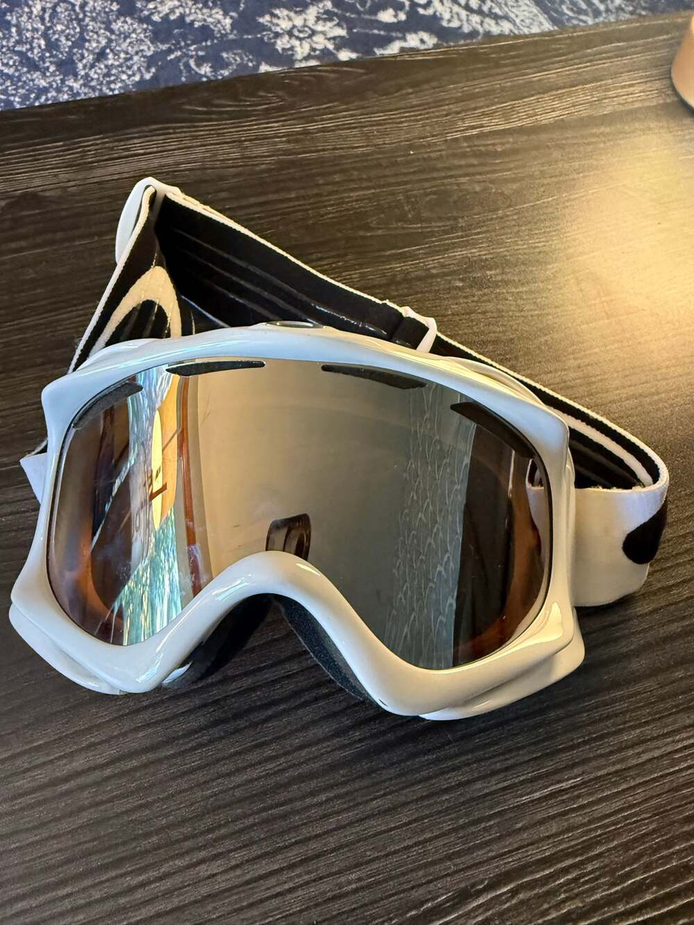 Oakley Stockholm Snow Goggles Pearl White / Mirrored Lens